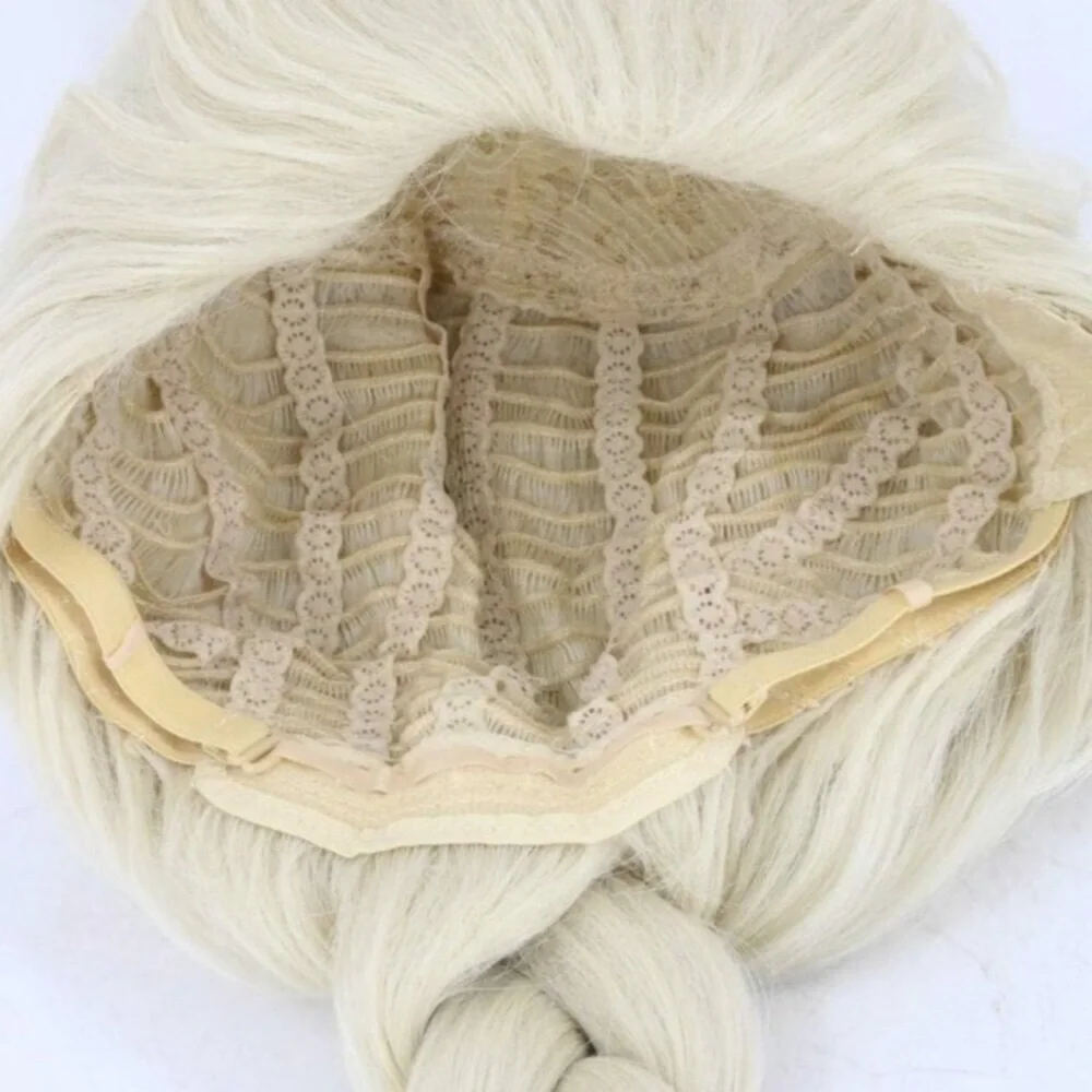 Blonde Long Braid Wig with 6 Hairpins for Halloween Costume & Cosplay Princess